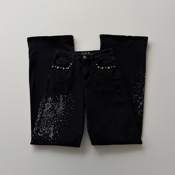 I Am Gia Denim - I Am Gia Embellished Black Jeans